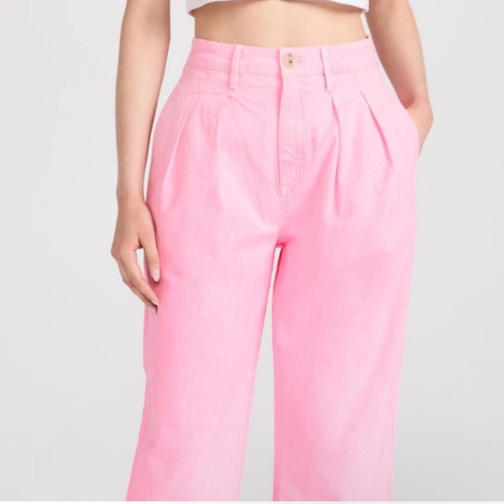 Mara Hoffman Monte Trousers Pleated Pants Women’s size 4 in Pink